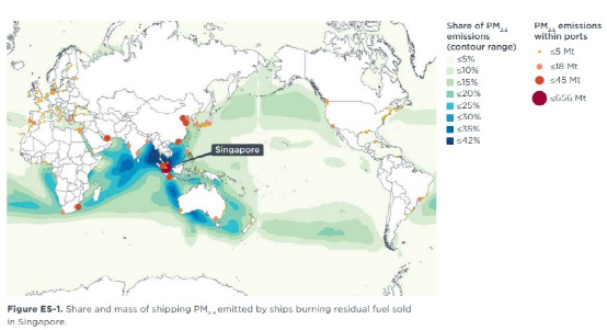 东南亚40%以上的航运污染与新加坡的燃油销售有关