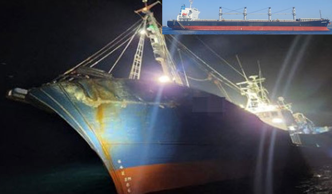突发！一SMX散货船在釜山与渔船相撞，船期或延，约一周前曾挂靠我国港口！